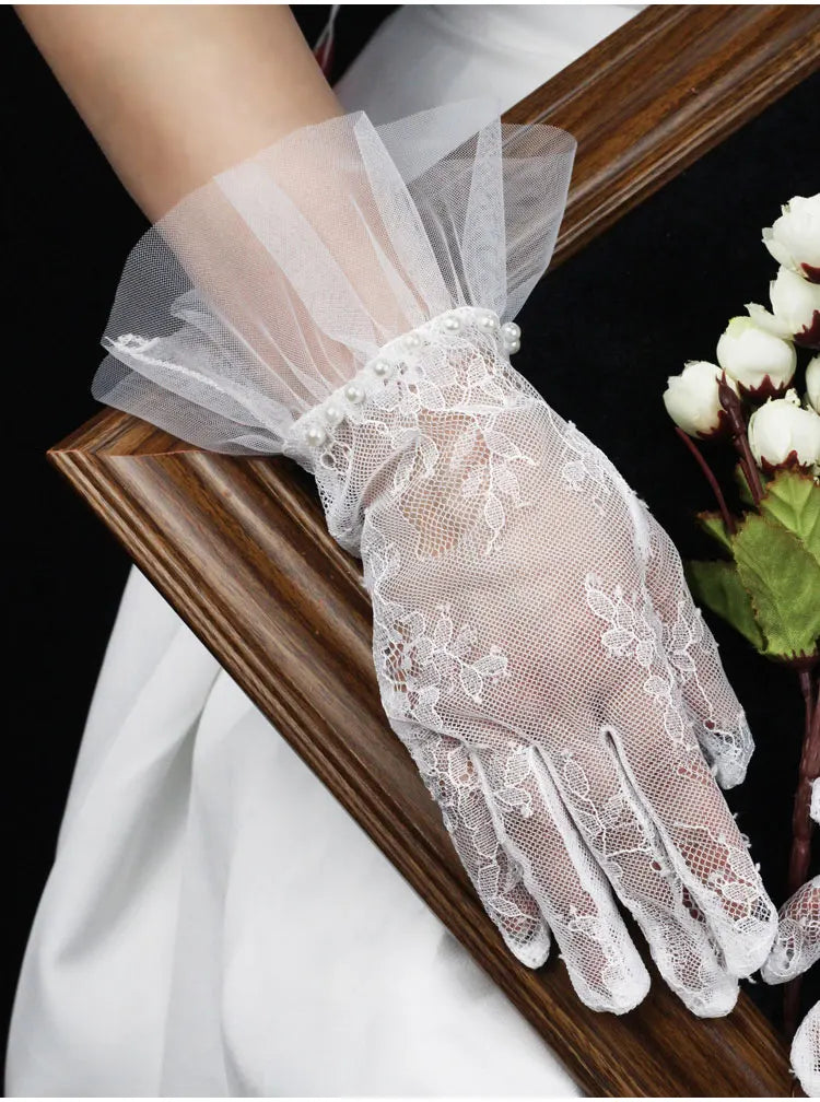 Gants de Mariée Courts en Dentelle