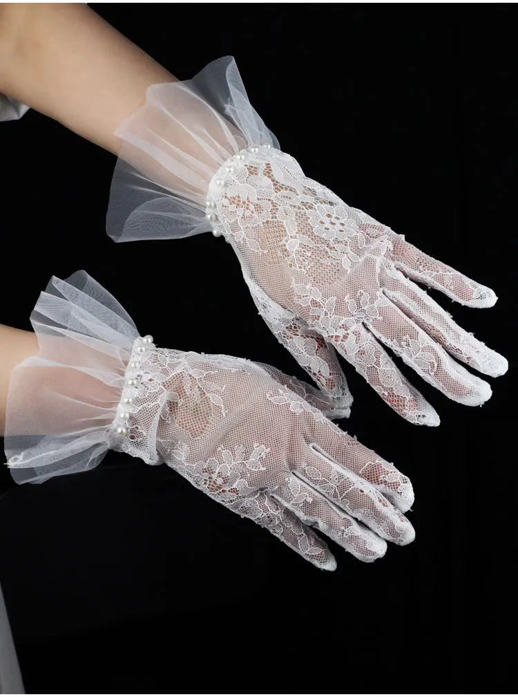 Gants de Mariée Courts en Dentelle