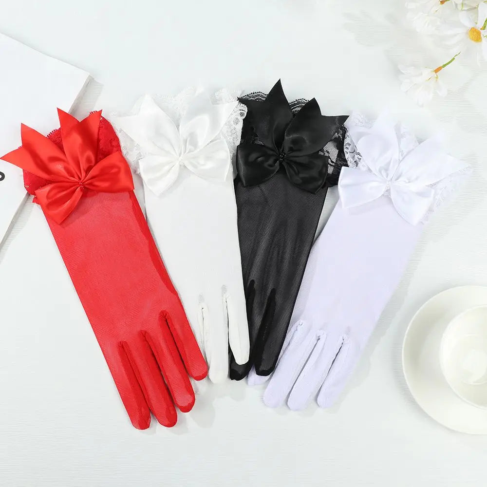 Gants de Mariée Satin Blanc