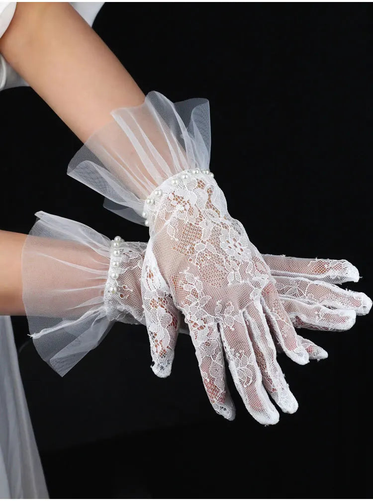 Gants de Mariée Courts en Dentelle