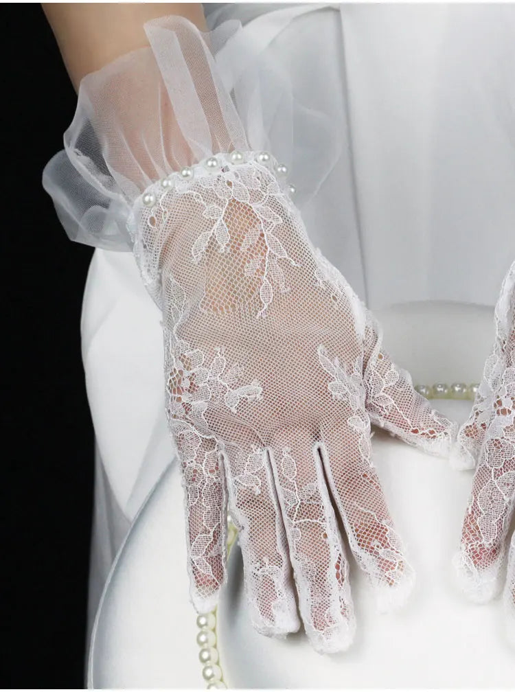 Gants de Mariée Courts en Dentelle